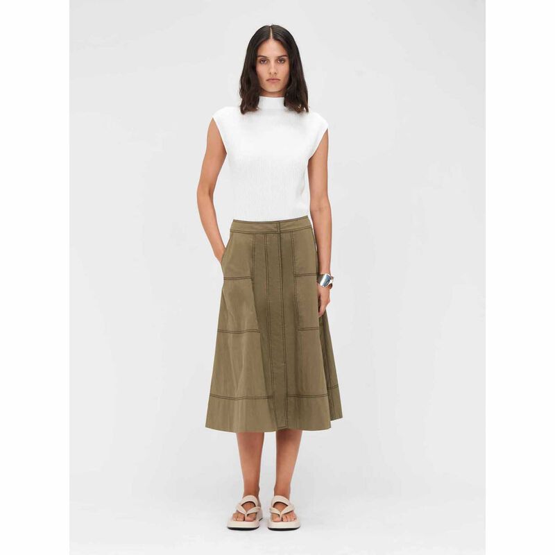 Veronika Maine Funnel Neck Ottoman Knit image number 3